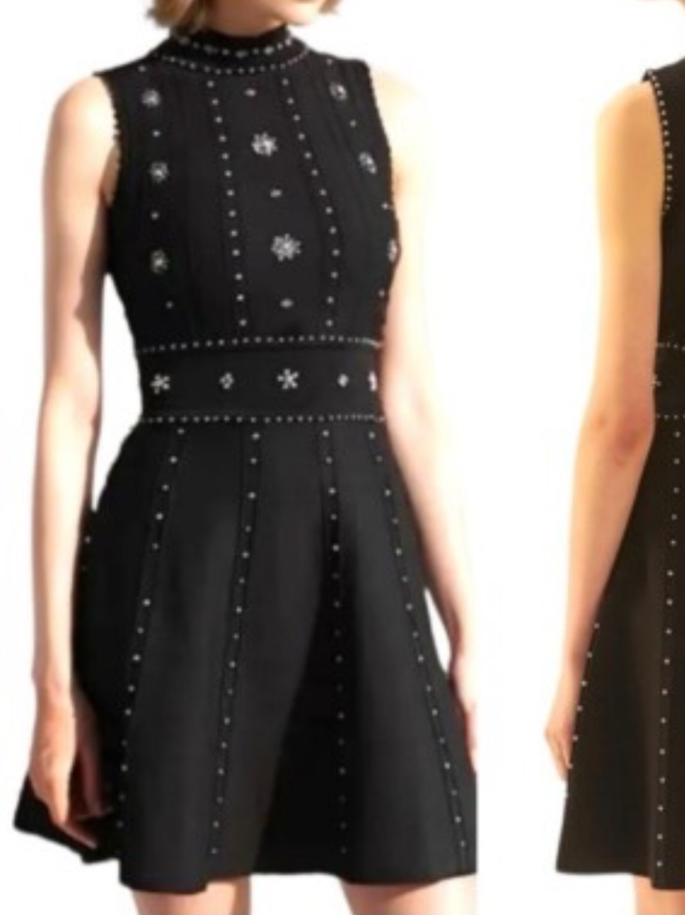 SANDRO matti embellished knit dress